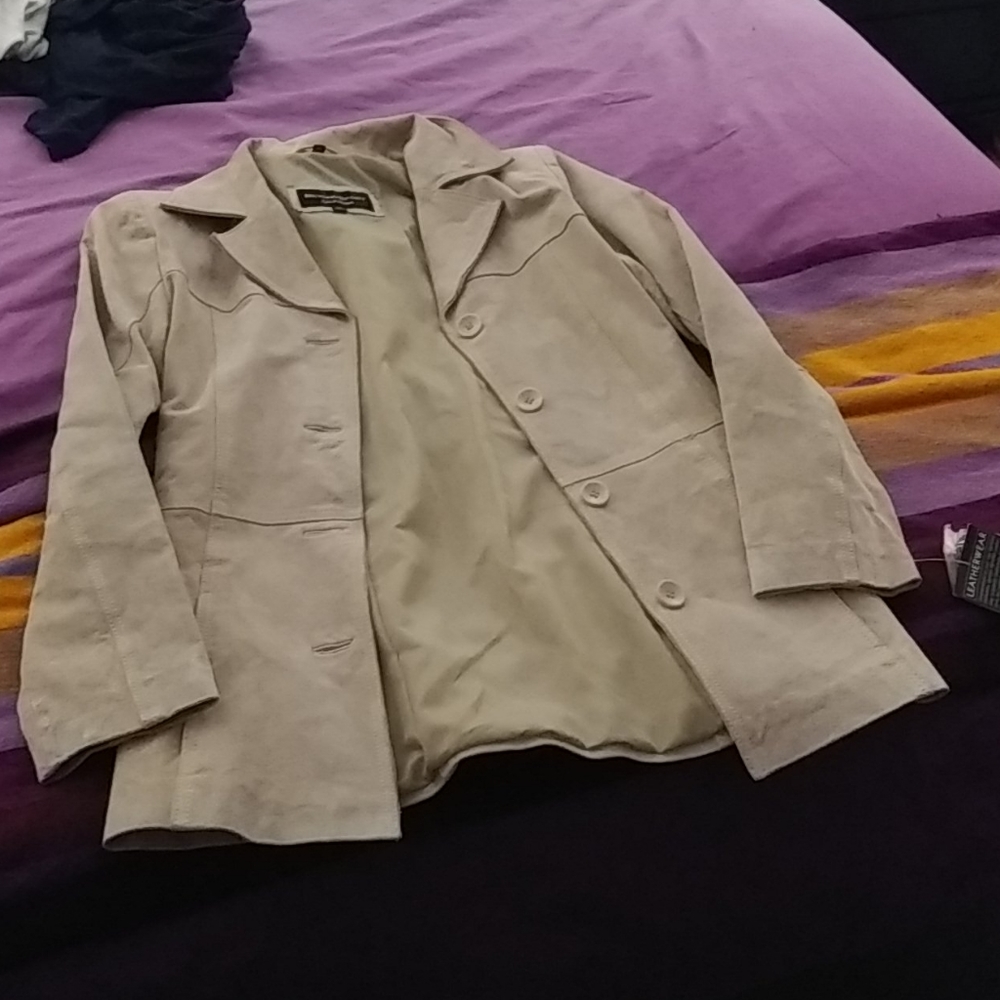 Leather swade jacket